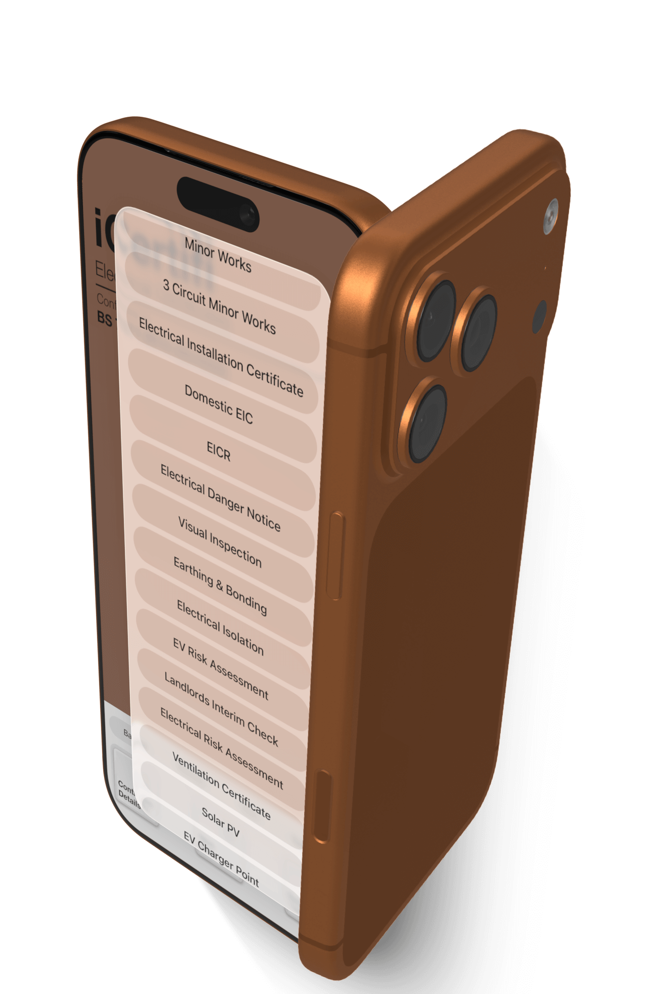 Minor Works Certificate App Screenshot